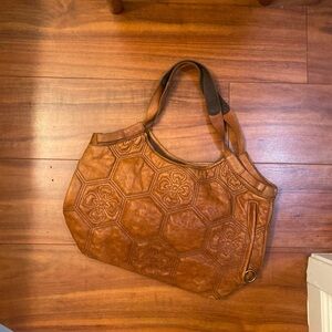 Vintage Brown Lucky Leather Tote Bag